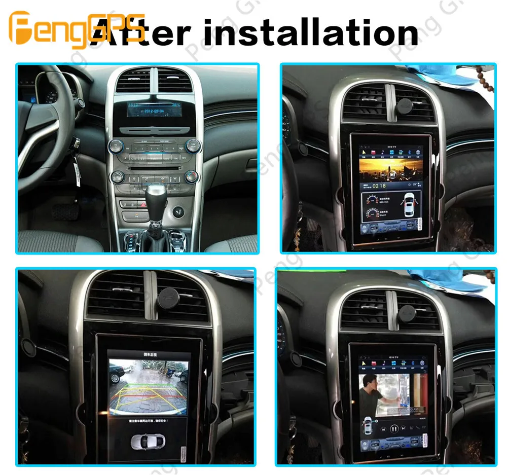 10.4''Tesla Android 8.1 PX6 4+64GB Built-in DSP CARPLAY Car Radio For Chevrolet Malibu 2013 GPS Navigation Head unit