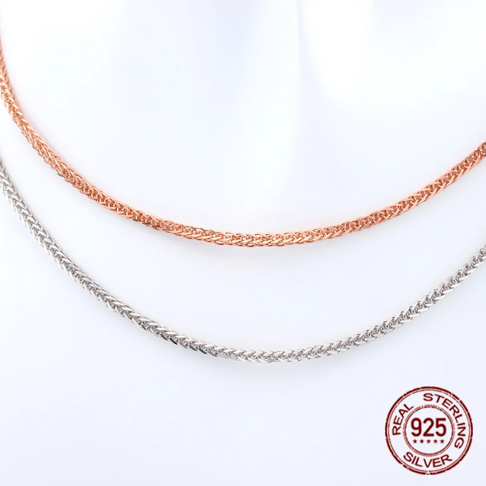 S925 Silver Necklace Maɺm Shi Bi Increase Chain Single Senior Electroplate Protect Color Jewellery Jewelry All-match | Украшения и