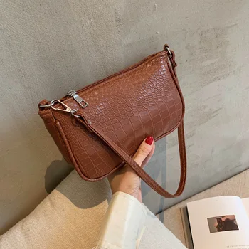 

2020 Ms. France's new female bag crocodile pattern armpit bag French bag spring and summer fashion shoulder bag