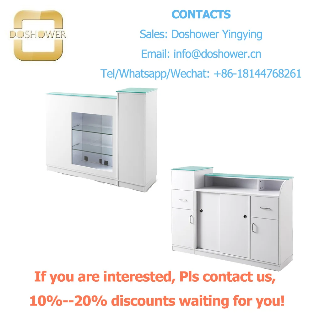 

Doshower DS-RT-02 salon furniture accessory reception table of salon shop front reception table desk for white reception tables