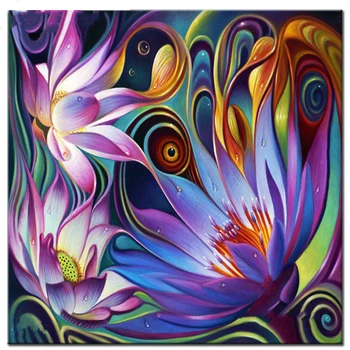 

100% Full 5D Diy Daimond Painting "Lotus&Flower" 3D Diamond Painting Round Rhinestones Diamant Painting Embroidery Animal