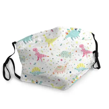 

Dinosaur Cartoon Unisex Reusable Face Mask Printed Dust Mask Protection Mask Respirator Mouth Muffle