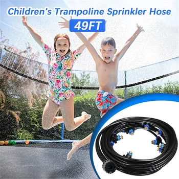 

49FT Trampoline Waterpark Sprinkler Best Outdoor Summer Toys For Kids Outsider Summer Water Sprinkler Trampoline Accessories