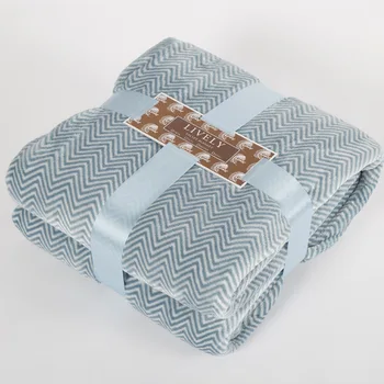 

Flannel Household Striped Blanket Plush Fleece Blanket Soft Warm Children Blanket Bedsheet Portable Home Textile Throw Blanket