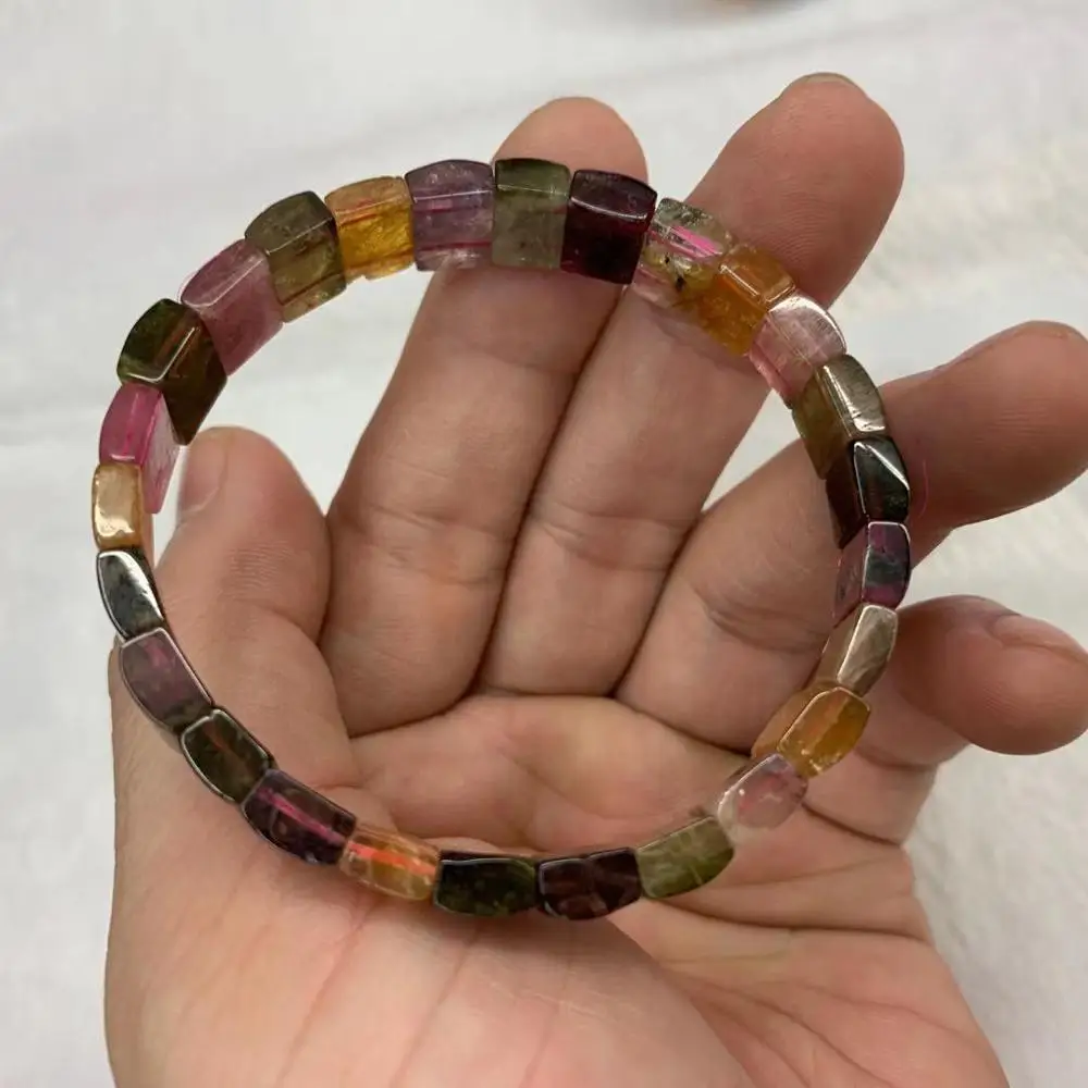 natural tourmaline stone beads bracelet natural gemstone bangle energy stone bracelet for woman for gift wholesale !