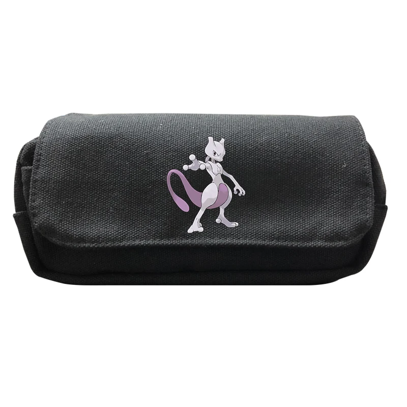 Черный чехол для карандашей Mochila Pokemon, детская косметичка, сумка для хранения для мальчиков, большая емкость, Пикачу, коробка для макияжа, школьные принадлежности - Цвет: 56