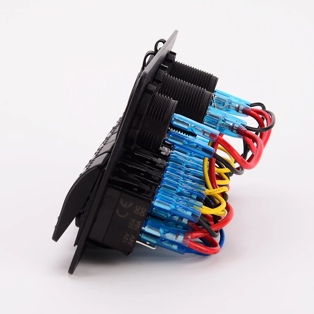

Brand New 6 Gang Car Marine Boat 12V/24V Rocker Switch Control Panel Circuit Breaker