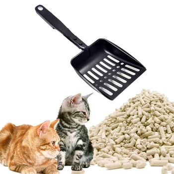 

Mini Grid Mesh Cat Litter Scoop with Non Stick Shovel Heavy Duty Metal Scooper QX2E