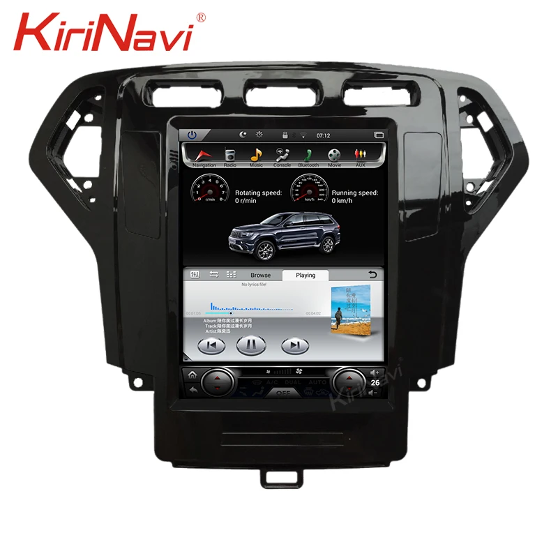 KiriNavi вертикальный экран Tesla стиль 10," Android 8,1 Автомагнитола для Ford Mondeo аудио gps навигация автомобильный мультимедийный 2007-2010