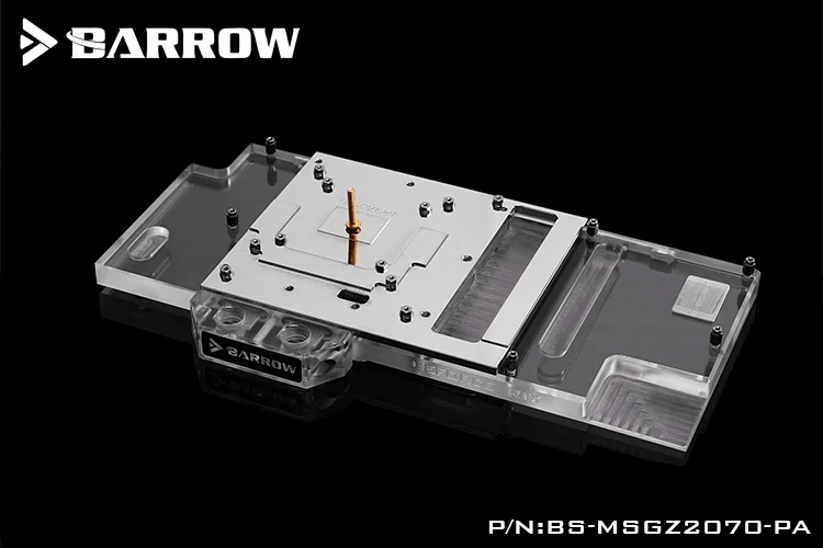 Барроу водоблок использовать для MSI RTX2070 GAMING Z 8G/GAMING X 8G/ARMOR 8G/Поддержка оригинальной задней панели 5V 3PIN Header RGB