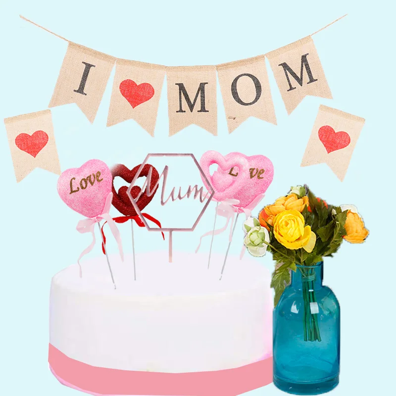 Радужный торт Топпер облако флажки для торта День рождения Детские сувениры