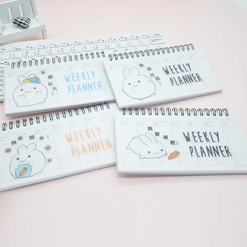 kawaii Coil book planner Еженедельный планировщик учитесь начать ежедневное планирование подготовка к графику работы - Цвет: Random 1