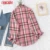 Tangada Women Oversize Plaid Print Boyfriend Style Shirt С Длинным Рукавом Шикарная Женская Повседневная Свободная Рубашка BAO4