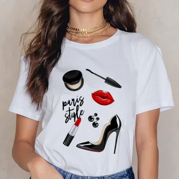 

2020 Hot Harajuku High heels Graphic T Shirt Women Cartoon gift Grunge T-shirt Fashion Tshirt Female Ullzang Top Tee ropa mujer