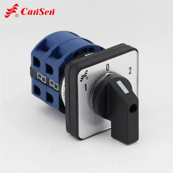 

CANSEN LW26-25 CA20 1-0-2 2P Rotary Cam Switch Changeover Switch Ith 25A 2 Poles 8 terminals