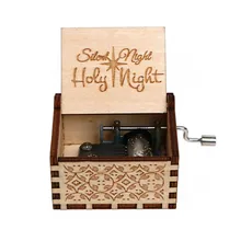 Купить деревянную коробку для резьбы, музыкальную ручку, музыкальную коробку, музыкальную коробку Поттера, подарочную коробку на день рождения, рождественскую подарочную коробку