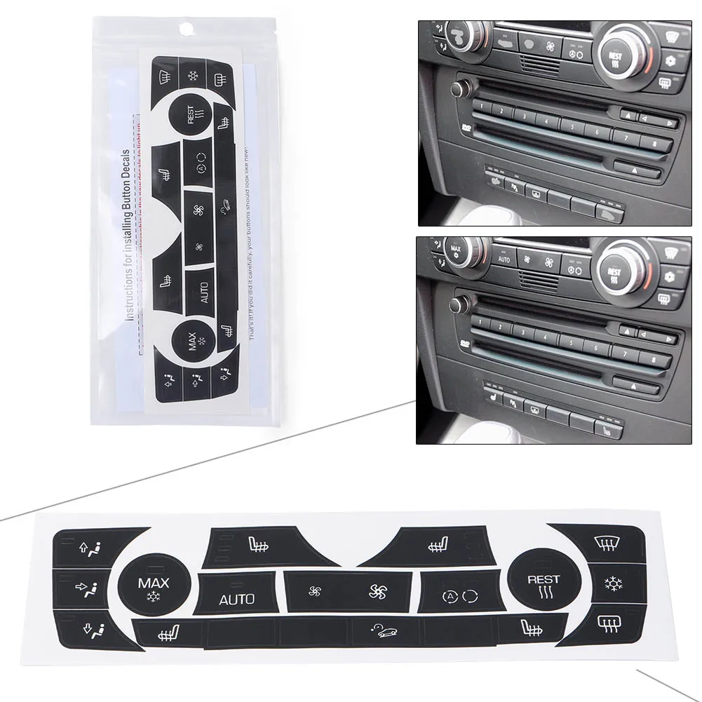 

Car A/C Climate Control Buttons Decals Repair Set For BMW E90 E91 E92 330I 2006 2007 2008 2009 2010 2011