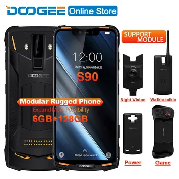 

IP68/IP69K DOOGEE S90 Modular Rugged Mobile Phone 6.18inch Display 5050mAh Helio P60 Octa Core 6GB 128GB Android 8.1 16.0M Cam
