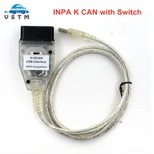 Для BMW INPA K+ CAN K CAN INPA с чипом FT232RL с переключателем для BMW INPA K+ DCAN USB интерфейсный кабель для BMW K CAN Inpa