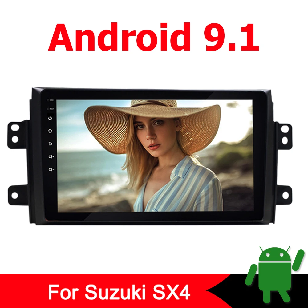 2 din Android 9 1 сенсорный экран навигация для 2006 2012 Suzuki SX4 с радио WIFI Bluetooth