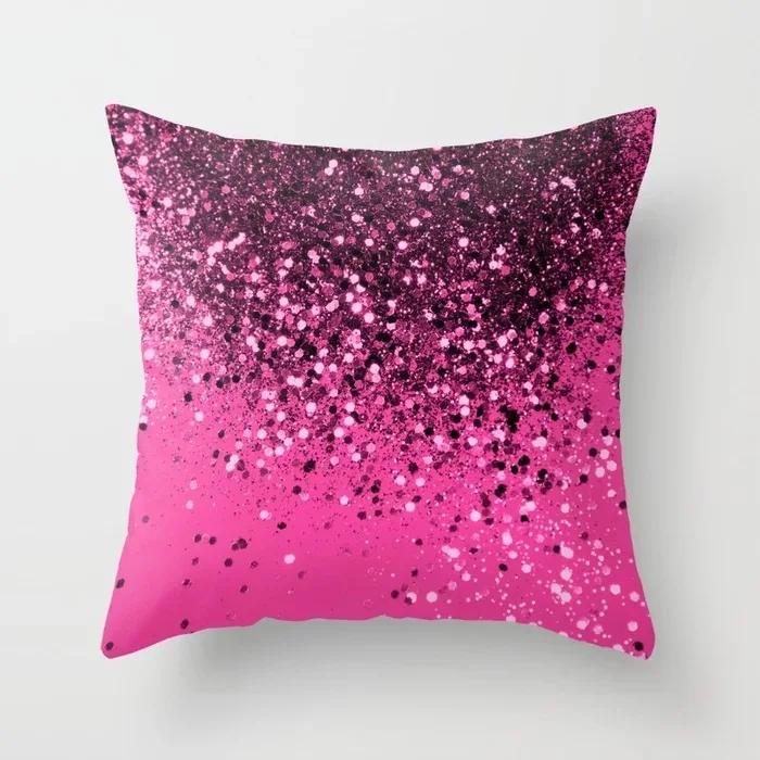 Nordic fashion simple gradient color shiny polyester pillowcase 45* 45cm home sofa decorative cushion cover