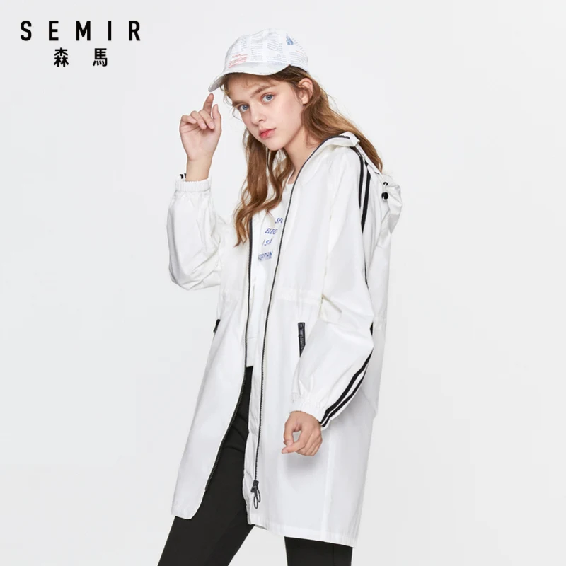 Тренчкот Semir Женский свободного покроя модная спортивная куртка повседневный
