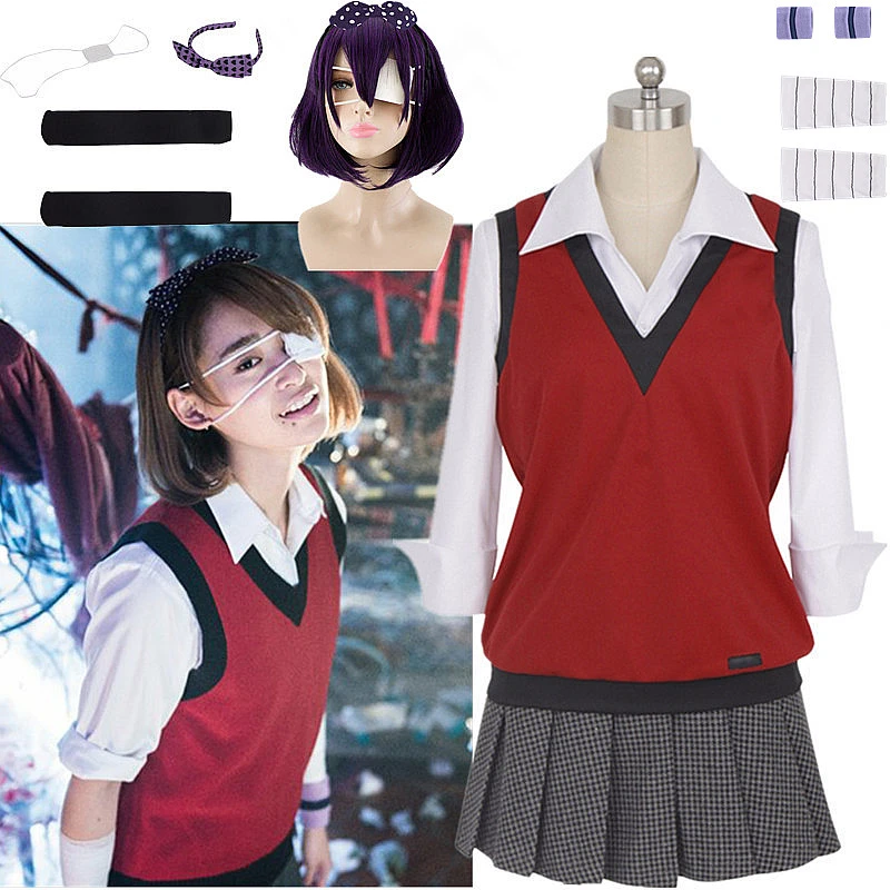 賭ケグルイ強引なギャンブラーミダリ浮島コスプレ衣装和風制服ベストドレス女性ハロウィンjk制服ウィッグ Aliexpress Novelty Special Use