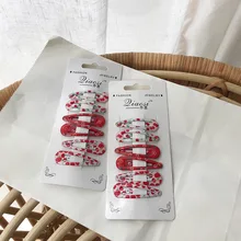 Заколки для волос Weep Yafeng с красным боковым краем и зажимом для взрослых и детей, милые заколки для волос F032