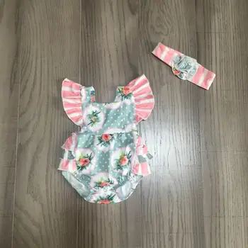 

baby clothes baby girls floral romper infant bay romper with headband