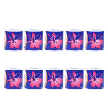 

10 Rolls/Lot Toilet Roll Paper 3 Layers Home Bath Toilet Roll Paper Primary Wood Pulp Toilet Paper Tissue Roll