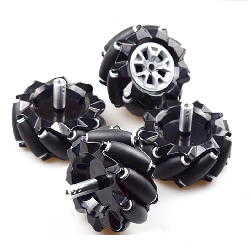 

Moebius 60/80/96mm High Hardness Plastic Mecanum Wheel Omni-directional Smart Robot Car with 6mm hubs for Arduino DIY STEM Toy