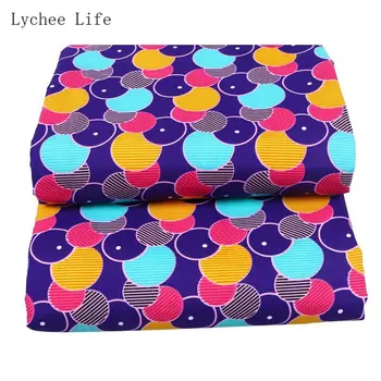 

Lychee Life 3Yards Real Wax Prints Fabric African Nigerian Batik Polyester Sewing Fabric For Wedding Party Dress Making Gifts
