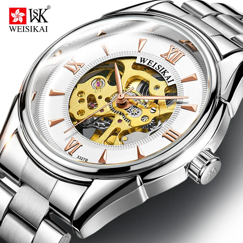 

Automatic Mechanical Watch Men Watches Skeleton Tourbillon Stainless Steel Wrist Watch Fashion Top Brand Luxury erkek kol saati