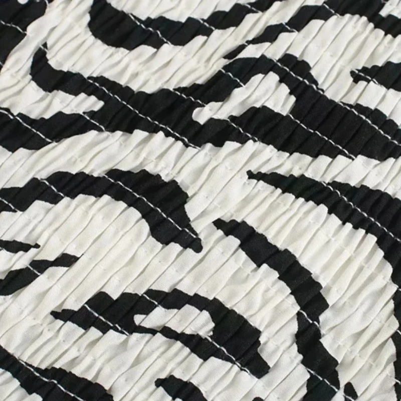 Women Zebra stripe V-Neck Lantern Sleeve Mini dress Femme Ruffled hem Dresses Casual Lady Loose Clothes Vestido D6513