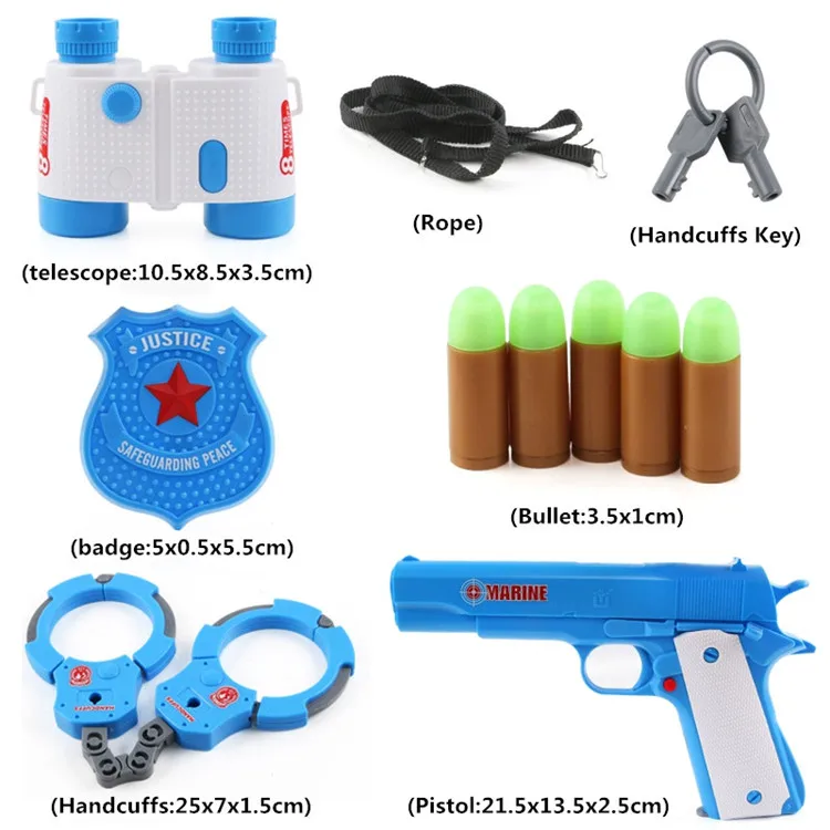 Toys Police Drama Play Set With Soft Bullet Toy Gun INSIDE SET UK SELLER Kids 