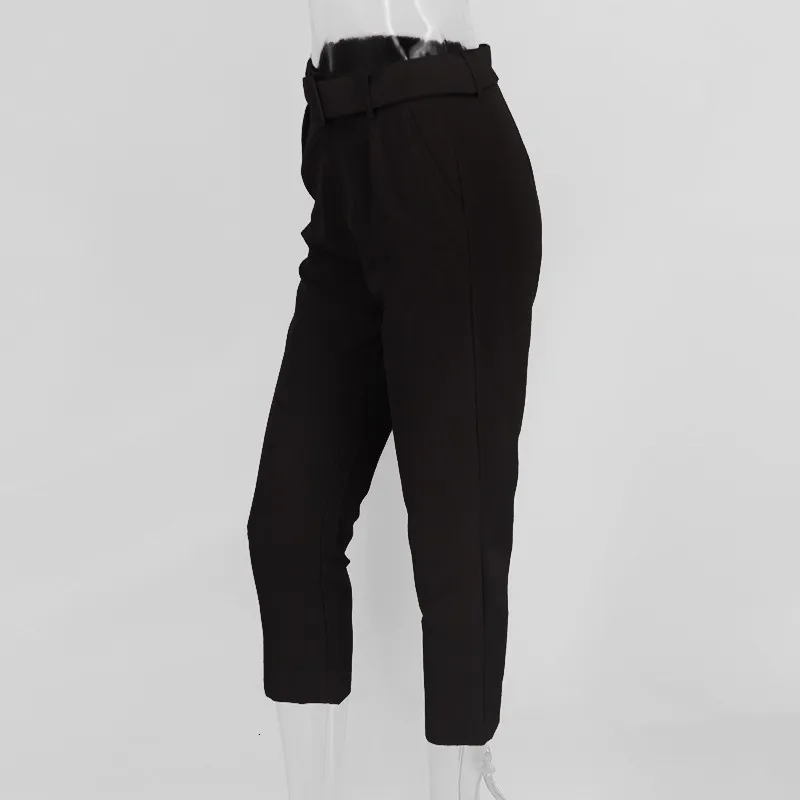 Tobinoone повседневные женские брюки с высокой талией модные прямые брюки с поясом и карманами женские длинные брюки спортивные брюки уличная одежда