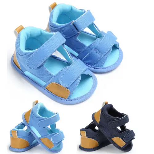 Fashion Soft Leather Baby Boy Sandals With Non-slip Suede Soles For Boy Summer Cool Shoes