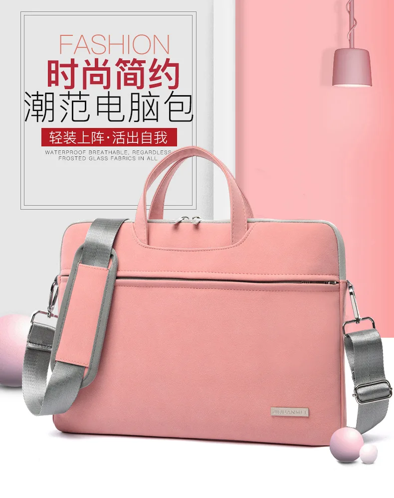 Модная сумка для ноутбука из искусственной кожи 13,3 14 15,6 сумка для Macbook Air 13 Pro 15 16 чехол для женщин и мужчин сумка-мессенджер для компьютера