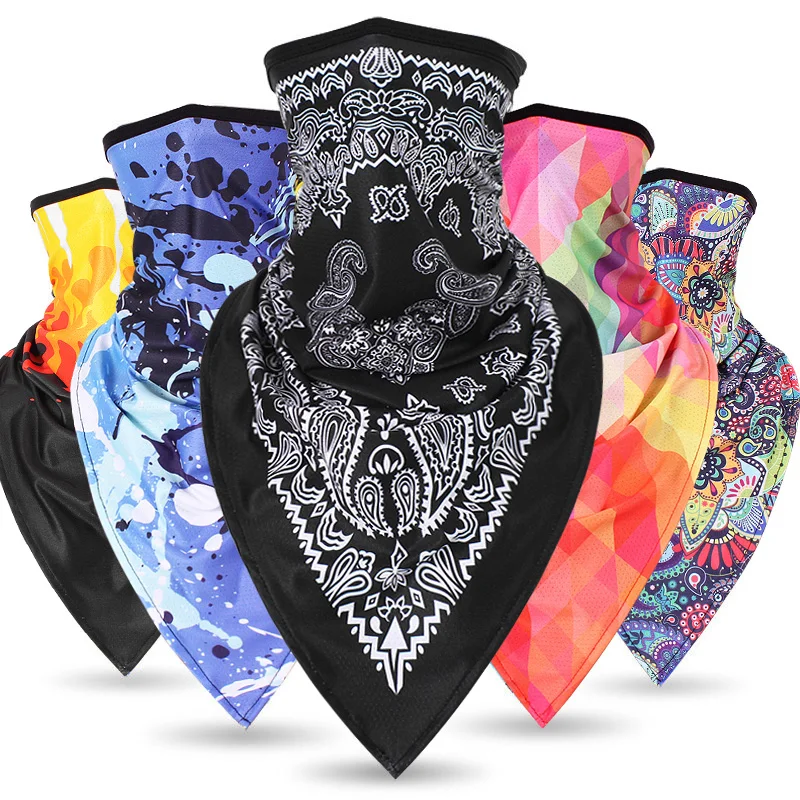 

New Trend Motorcycle Windproof Bandana Scarf Magic Multifunctional Half Face Mask Balaclavas Snowboard Neck Triangle Scarf Hats