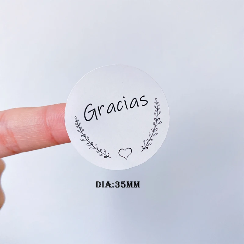 100 Stück spanische „Gracias“-Aufkleber mit dem Aufdruck „Danke, Liebe“, zum Verschließen von Geschenken, DIY-Dekorationsaufkleber, für Geschenkverpackungen, handgefertigt, 3,5 cm. – Detail 7