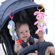 Игрушки для коляски плюшевые животные подвеска у кровати детские игрушки 0-12 месяцев детские мягкие погремушки шейкер Развивающие игрушки для коляски для новорожденных