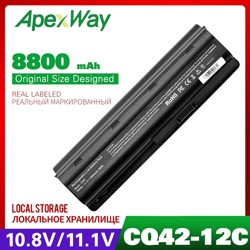 Дешево ApexWay 8800 мАч аккумулятор для ноутбука hp павильон DV7 DM4 DV3 DV5 DV6 G32 G62 G42 G6 G7 для Compaq CQ42 CQ32 CQ43 CQ56