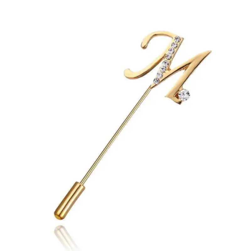 Letter Rhinestone Word Pin Brooch/Rhinestone Semi-precious Stone Needle Brooch Jewelry For Women |