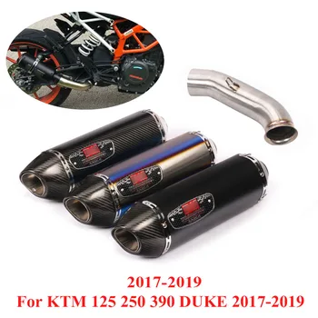 

Motorcycle Exhaust Tip Muffler Silencer Connector Link Tube Slip on DUKE 125 250 390 RC390 2017 2018 2019 for KTM
