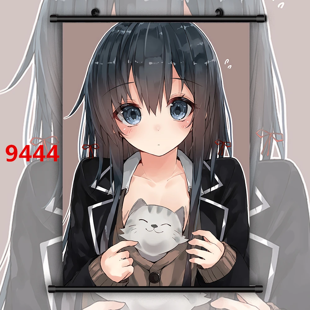 Душица Yukinoshita Yukino Аниме Манга HD Печать настенный плакат свиток - Цвет: 9444