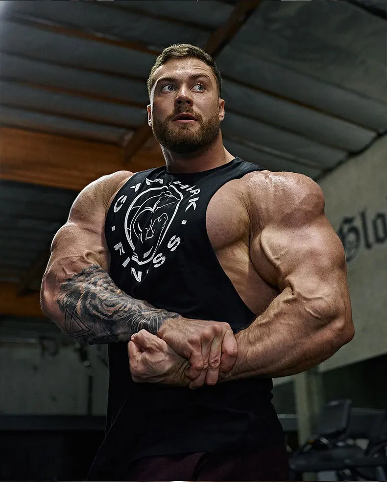 Muscle Brother, европейский и американский спортивный жилет для фитнеса, Мужская впитывающая дышащая майка без рукавов, i-образный жилет, футболка