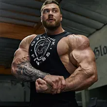 Muscle Brother, европейский и американский спортивный жилет для фитнеса, Мужская впитывающая дышащая майка без рукавов, i-образный жилет, футболка