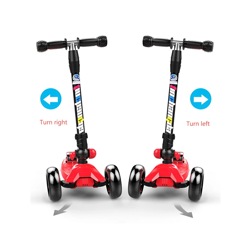 Детские светящиеся скутеры колеса Graffit складной автомобиль съемный регулируемый