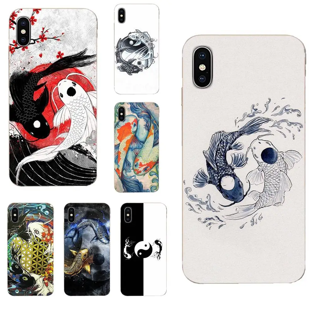 Цветная задняя крышка для Samsung Galaxy S3 S4 S5 Mini S6 S7 S8 Edge Plus S9 S10 S20 Yin Yang Koi Fish Perfect |