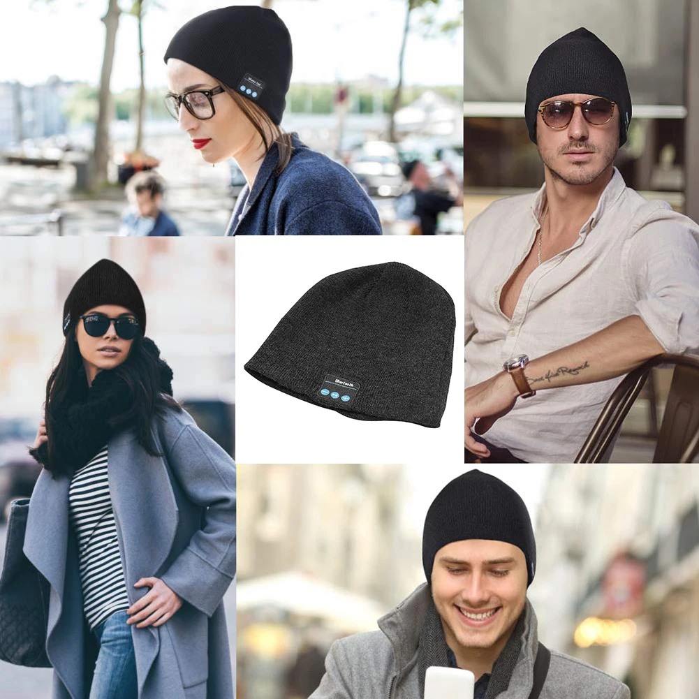 Bluetooth Beanie V5.0 шляпа беспроводные наушники HD стерео колонки Встроенный микрофон